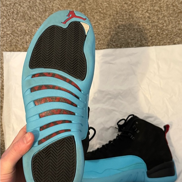 Black and Blue High-Top Sneakers - Picture 2 of 2